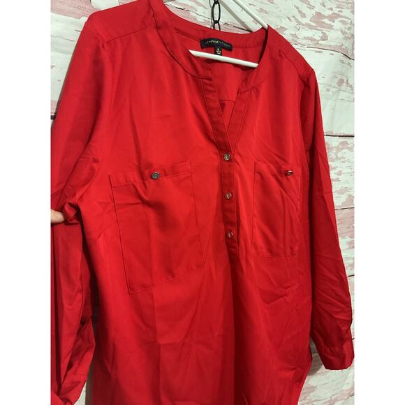 NEW Adrienne Vittadini XL Red Blouse - Picture 4 of 10